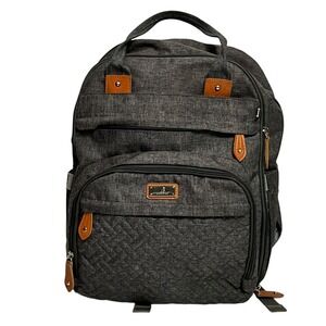 BabbleRoo Diaper Bag Backpack Large Capacity Travel‎ Baby Bag Gray 2984